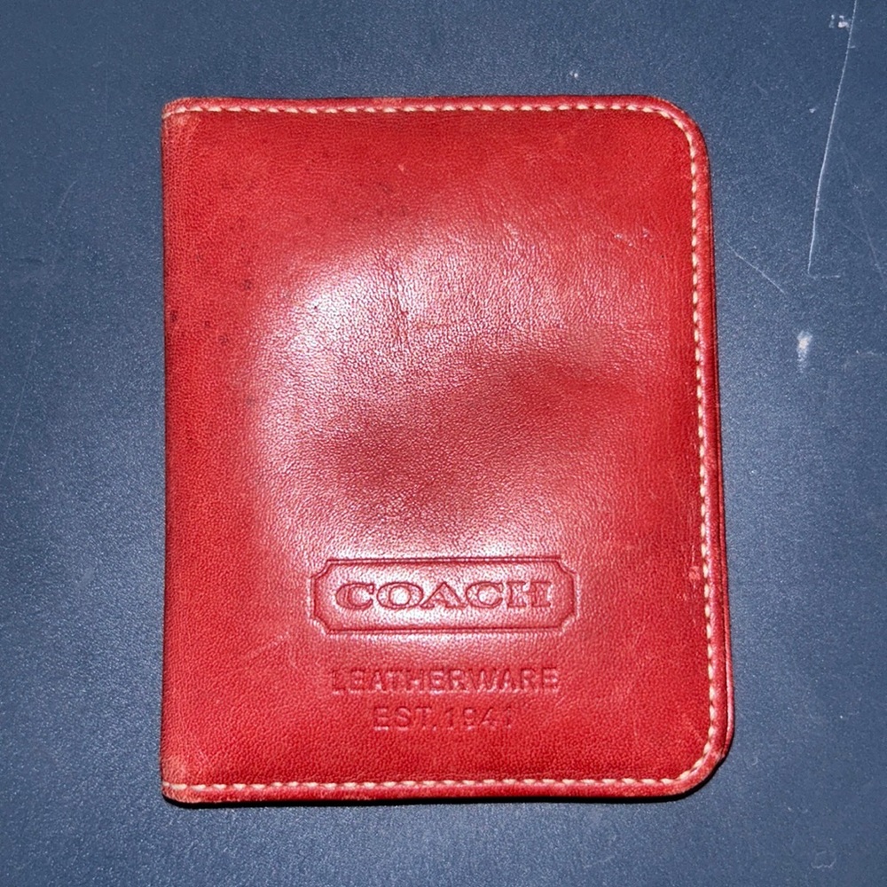 coach leather ware card holder